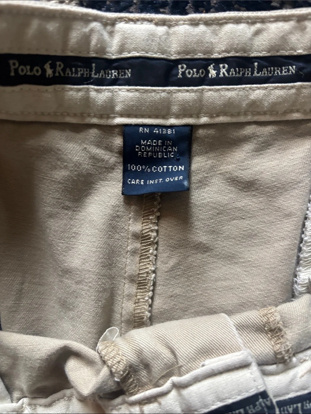 Polo by Ralph Lauren Tan Pleated Cotton Bermuda Shorts